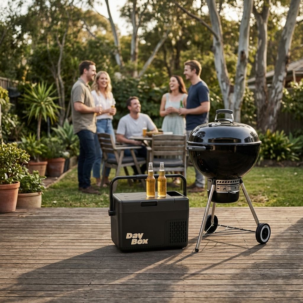 DayBox at a backyard BBQ
